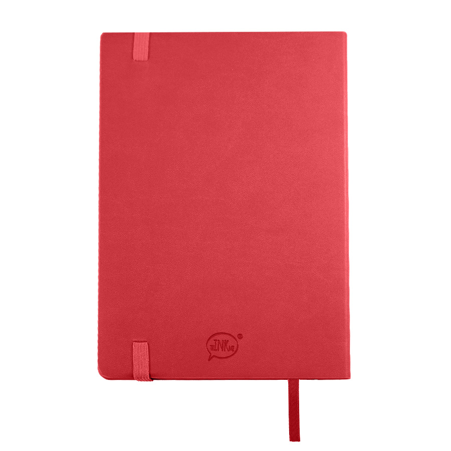 Бизнес-блокнот "RILY", формат А5,  красный, блок в точку, ярко-красный-2