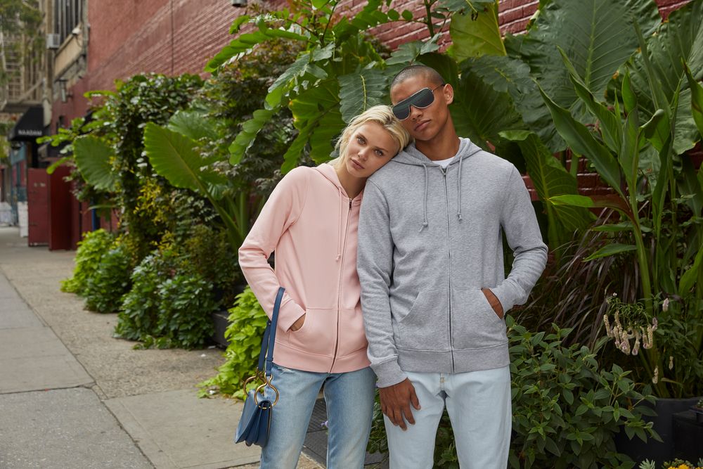 Толстовка на молнии с капюшоном женская BNC Inspire (Organic), серо-зеленая-6