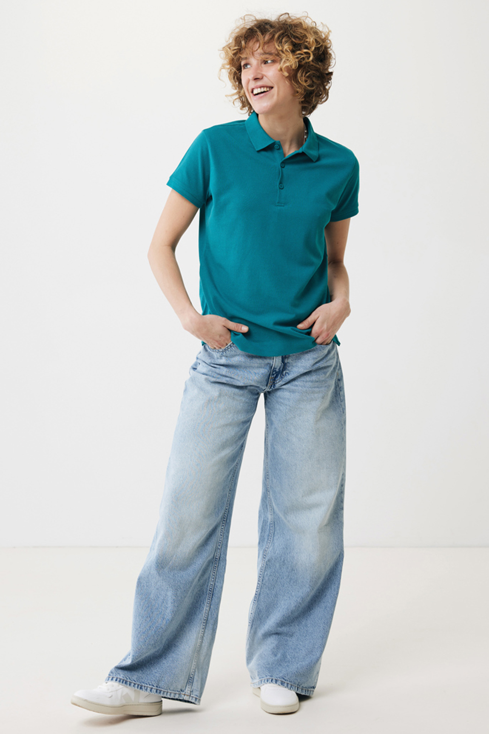 Женская рубашка поло Iqoniq Yosemite из переработанного хлопка-пике, унисекс, 220 г/м²-3