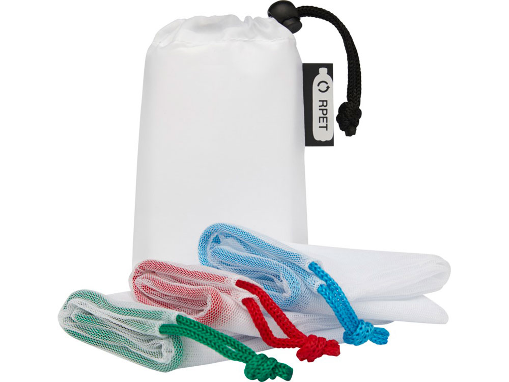 Набор сетчатых сумок из вторичного ПЭТ Trio-0