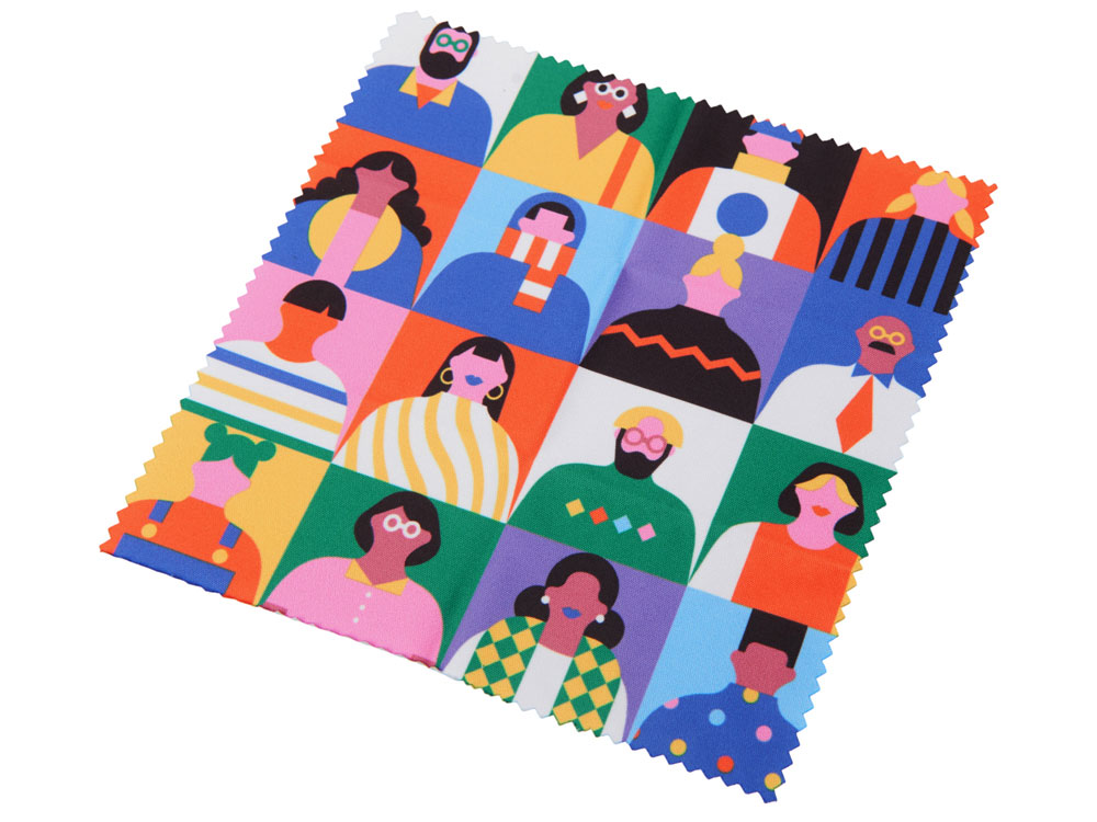 Салфетка для протирания очков с возможностью полноцветной печати-0