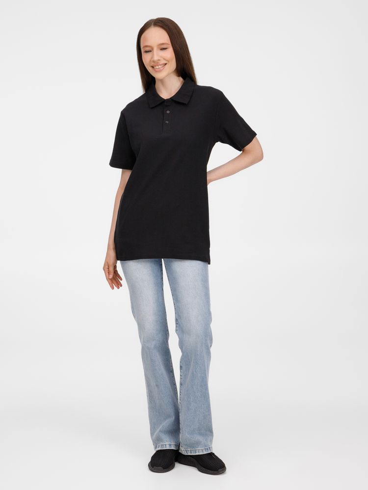 Рубашка поло унисекс Tervise, черная-7