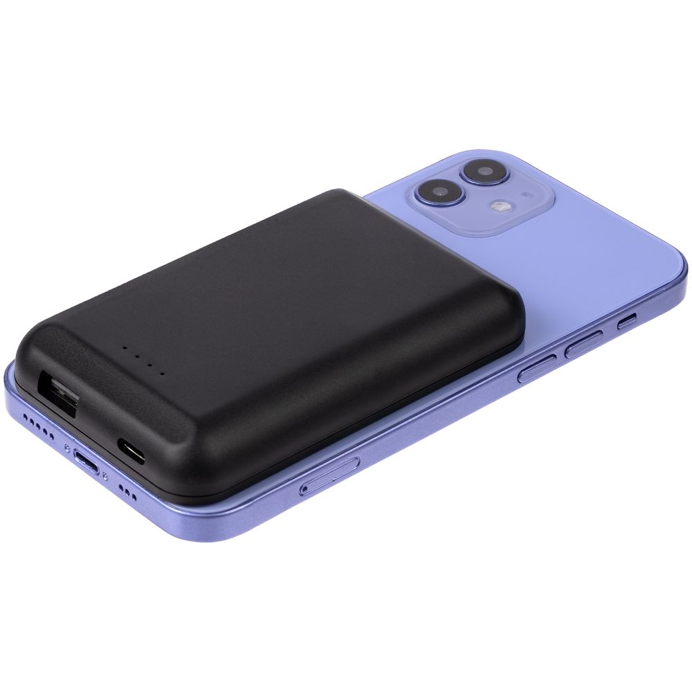 Магнитный беспроводной аккумулятор Magback 5000 мАч, черный-3