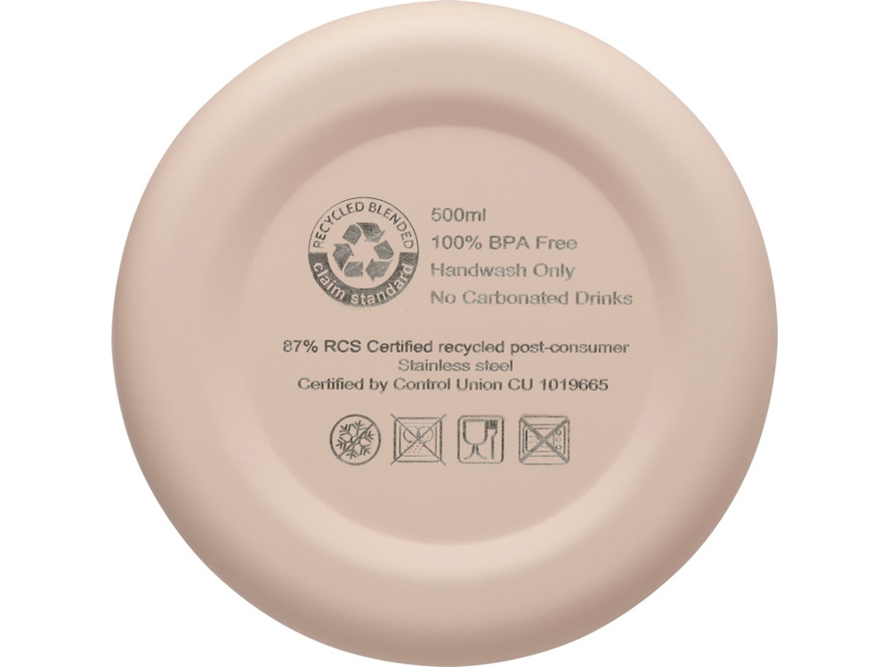 Spring медная бутылка с вакуумной изоляцией, сертифицированная согласно RCS, 500 мл - Бледно-розовый-4