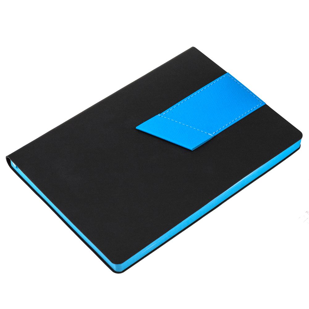 Ежедневник Bookmark, недатированный, черный с голубым-2