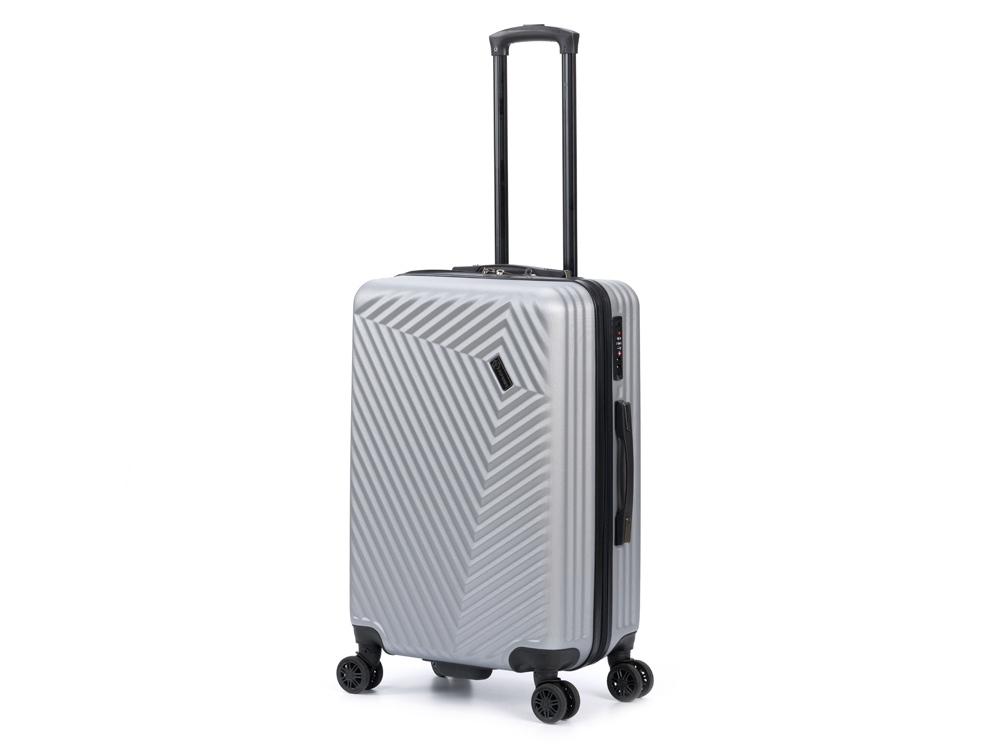 Чемодан TORBER Lama, серебристый, ABS-пластик, 43 х 25,5 х 67 см, 62 л-0