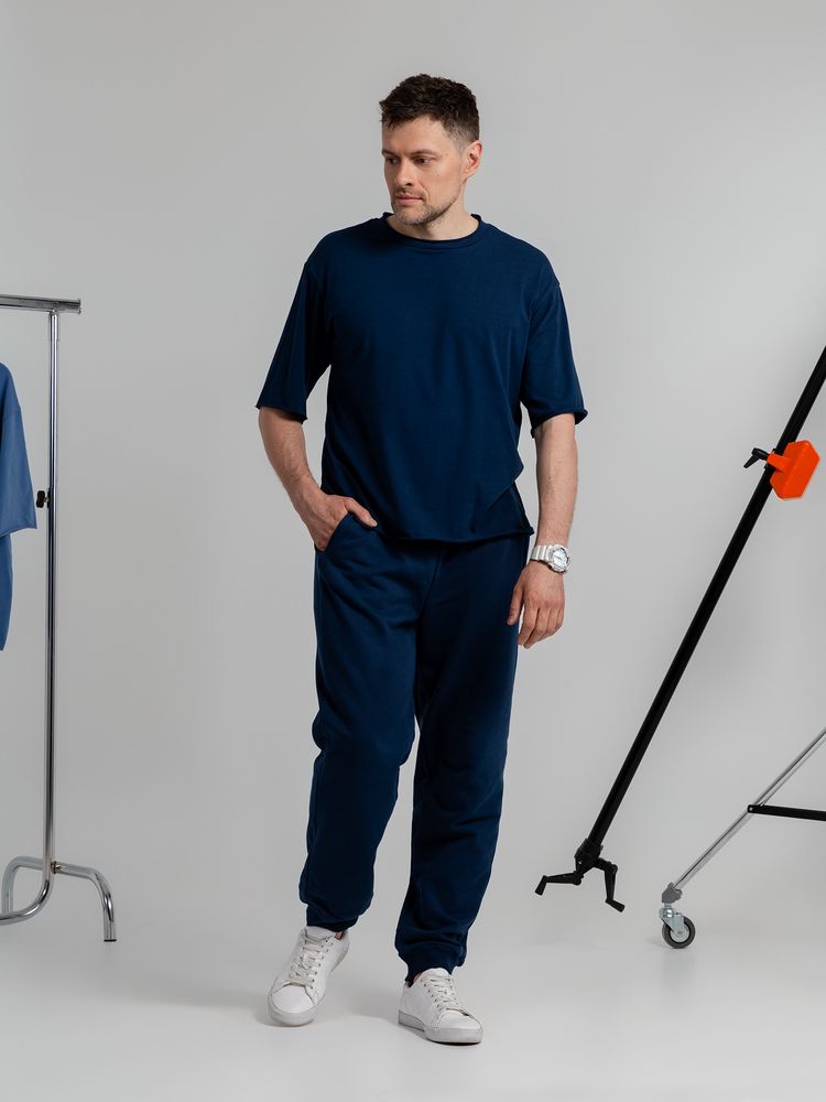 Футболка оверсайз Vozduh 2.0, синяя-3