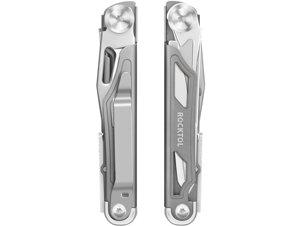 Нож-мультитул Rocktol 12 в 1 с титановыми ручками, серый-5