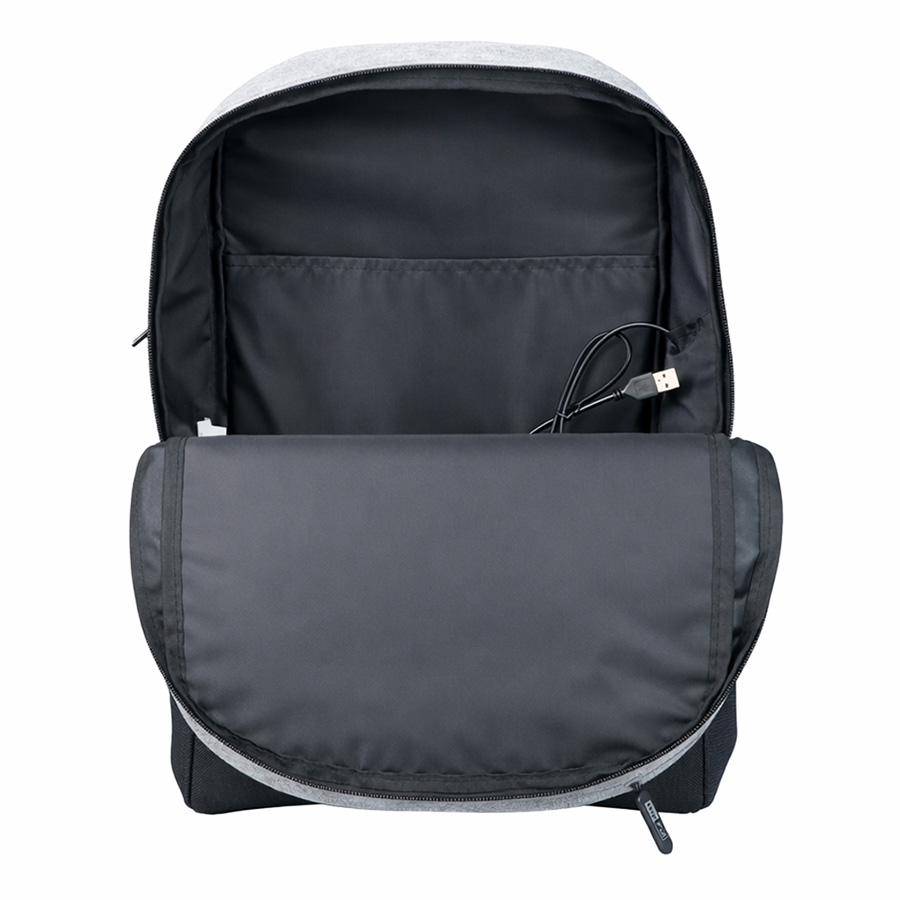 Рюкзак водостойкий "PULL", т.синий/чёрный, 45 x 28 x 11 см, 100% полиэстер 300D+600D, темно-синий, черный-5