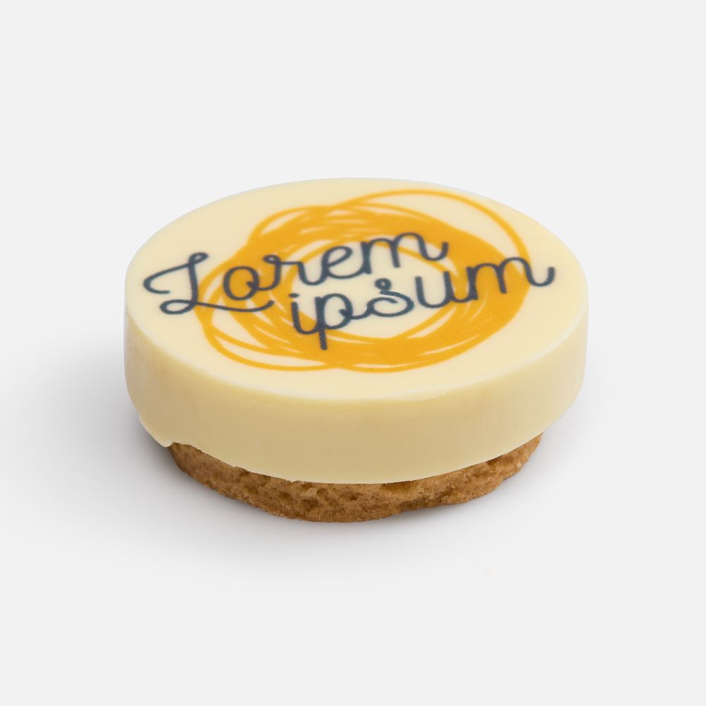 Печенье Dream White в белом шоколаде, круг-0