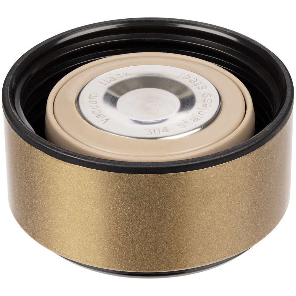 Смарт-бутылка с заменяемой батарейкой Long Therm, золотистая-3