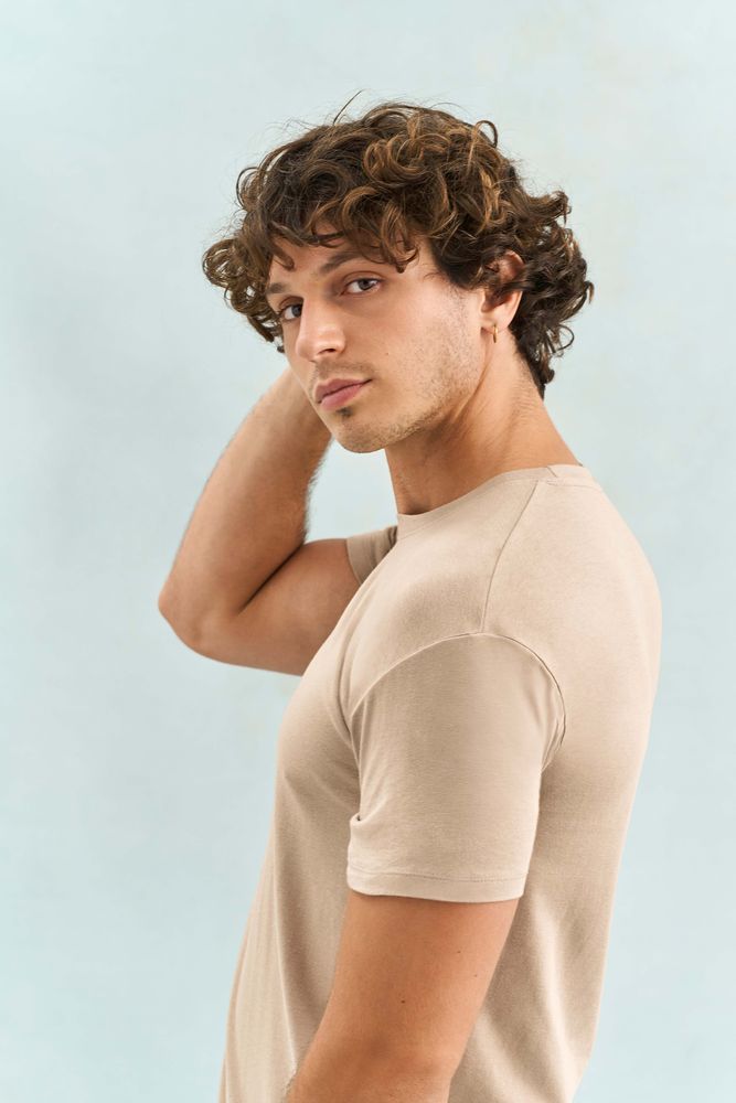 Футболка унисекс Regent 150, серо-бежевая-2