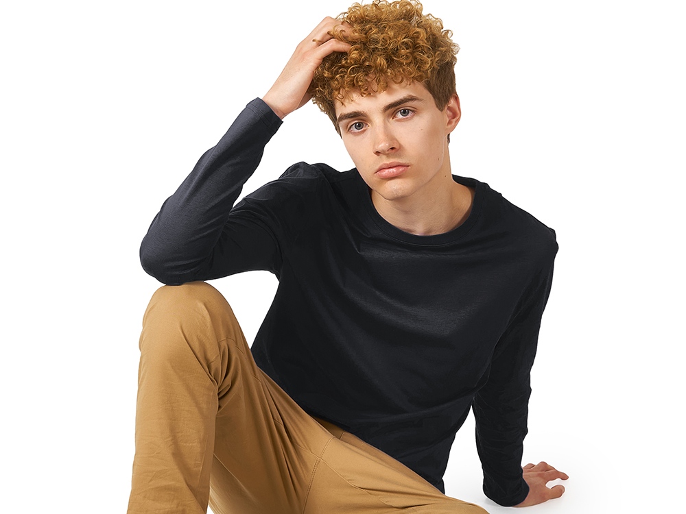 Лонгслив Porto мужской, темно-серый-1