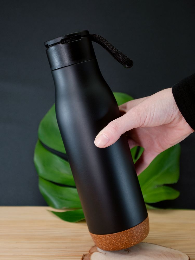 Термобутылка Steady, черная-3