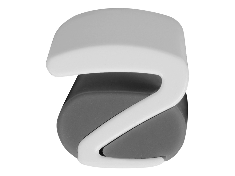 Ручка пластиковая soft-touch шариковая Zorro, серый/белый-5