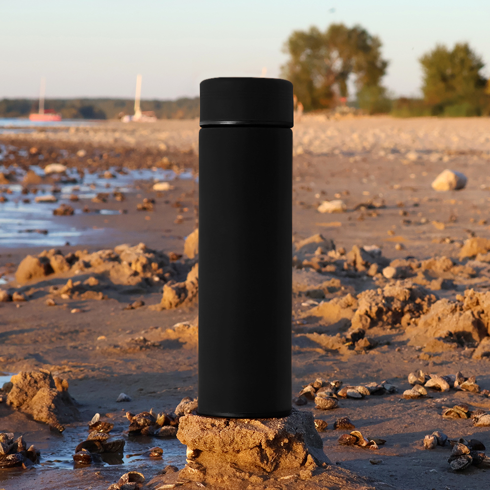 Термос Bronx софт-тач, Черный-3