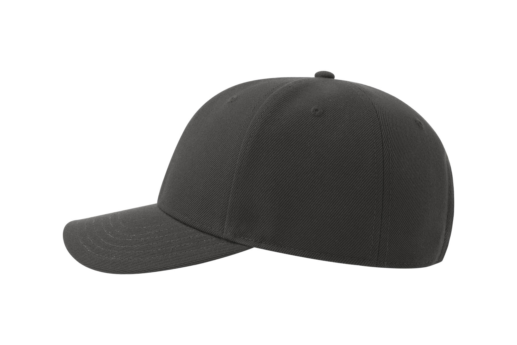 Бейсболка BEAT-S, 6 клиньев, пластиковая застежка, темно-серый-6