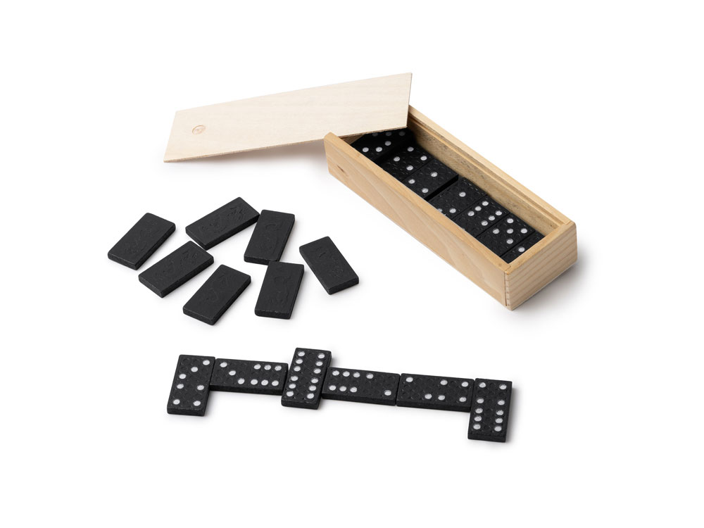 Домино DOMIS из дерева, черный/бежевый-0