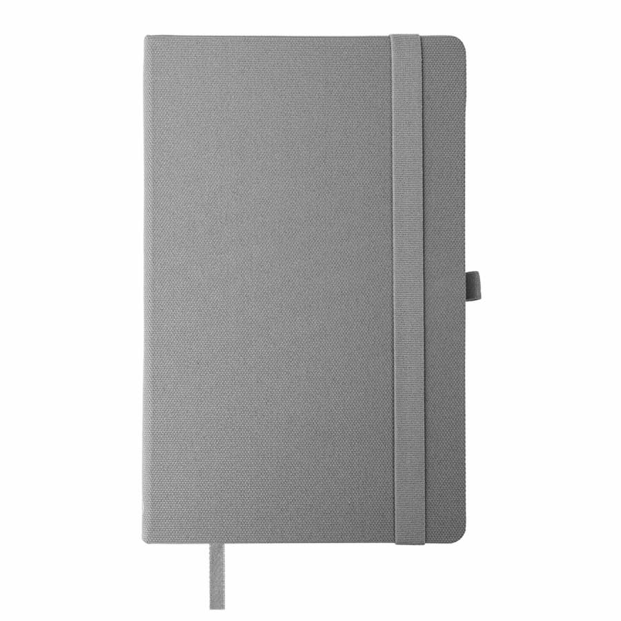 Бизнес-блокнот OXI, A5, серый, твердая обложка, RPET, в линейку, серый-1