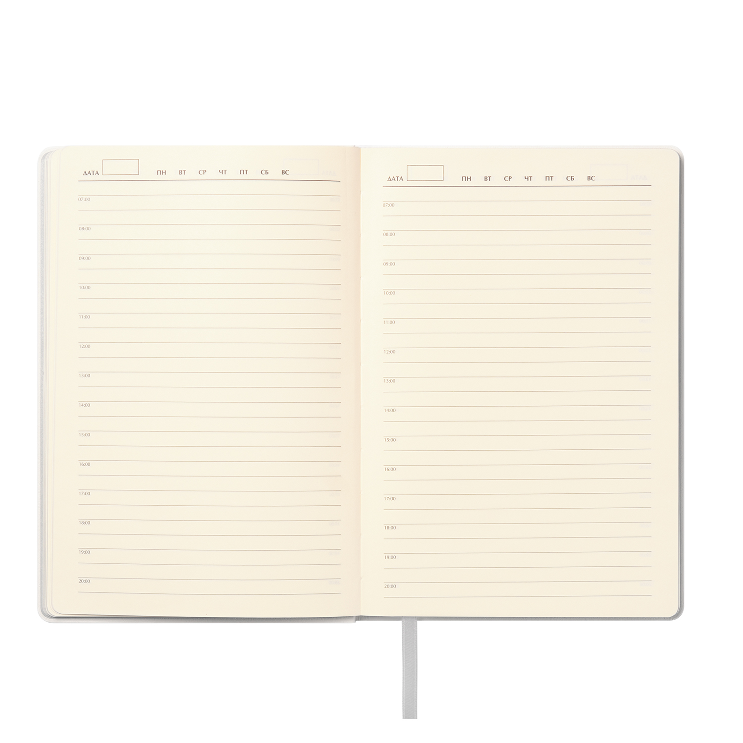 Ежедневник Galaxy недатированный, гибкая обложка, срез голограф. фольга, белый-7