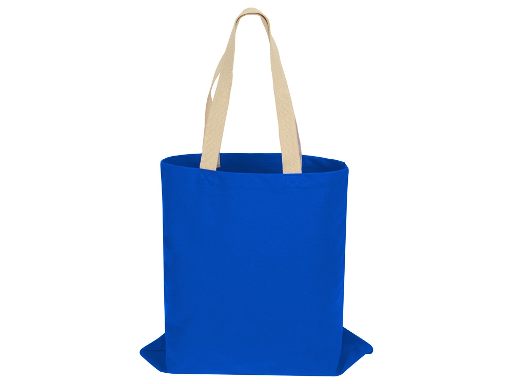 Сумка для шопинга Steady из хлопка с парусиновыми ручками, 260 г/м2, синий-2
