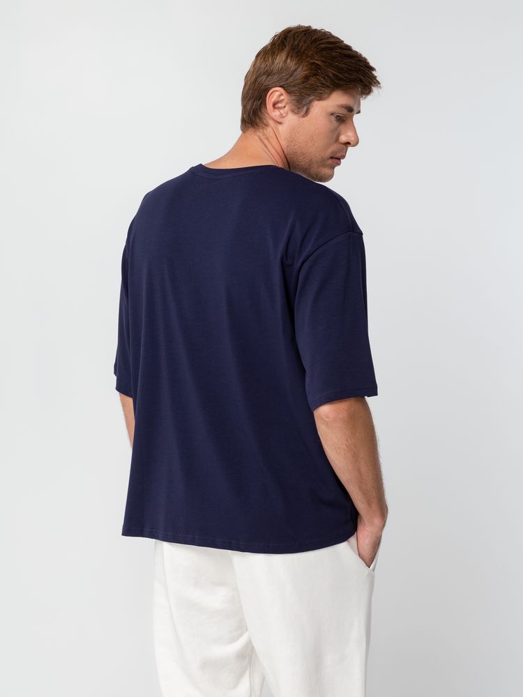 Футболка унисекс оверсайз Street Vibes, темно-синяя-2