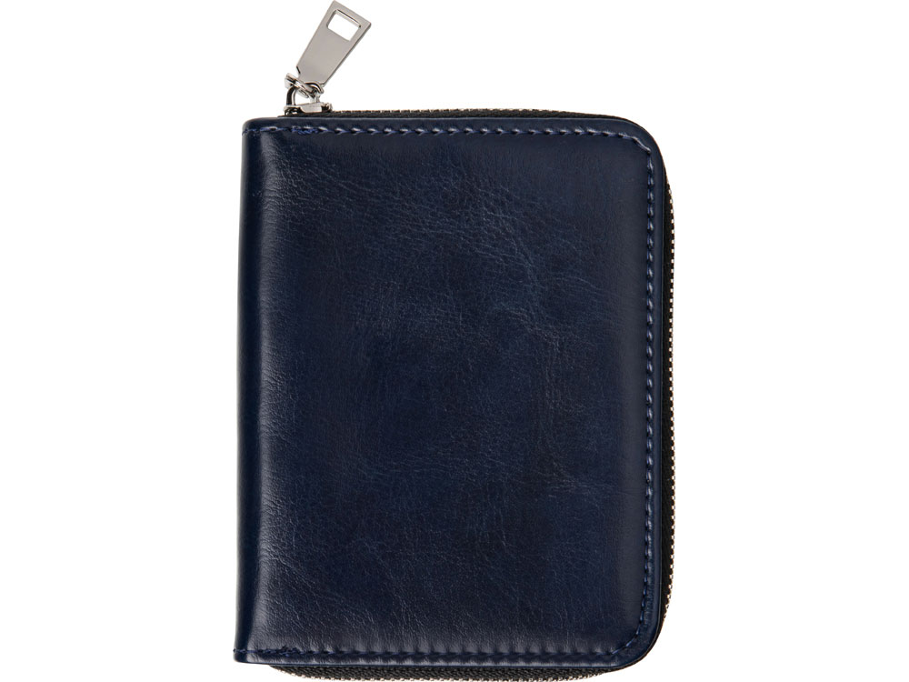 Картхолдер на молнии для 8 пластиковых карт с RFID защитой Fabrizio, синий-1