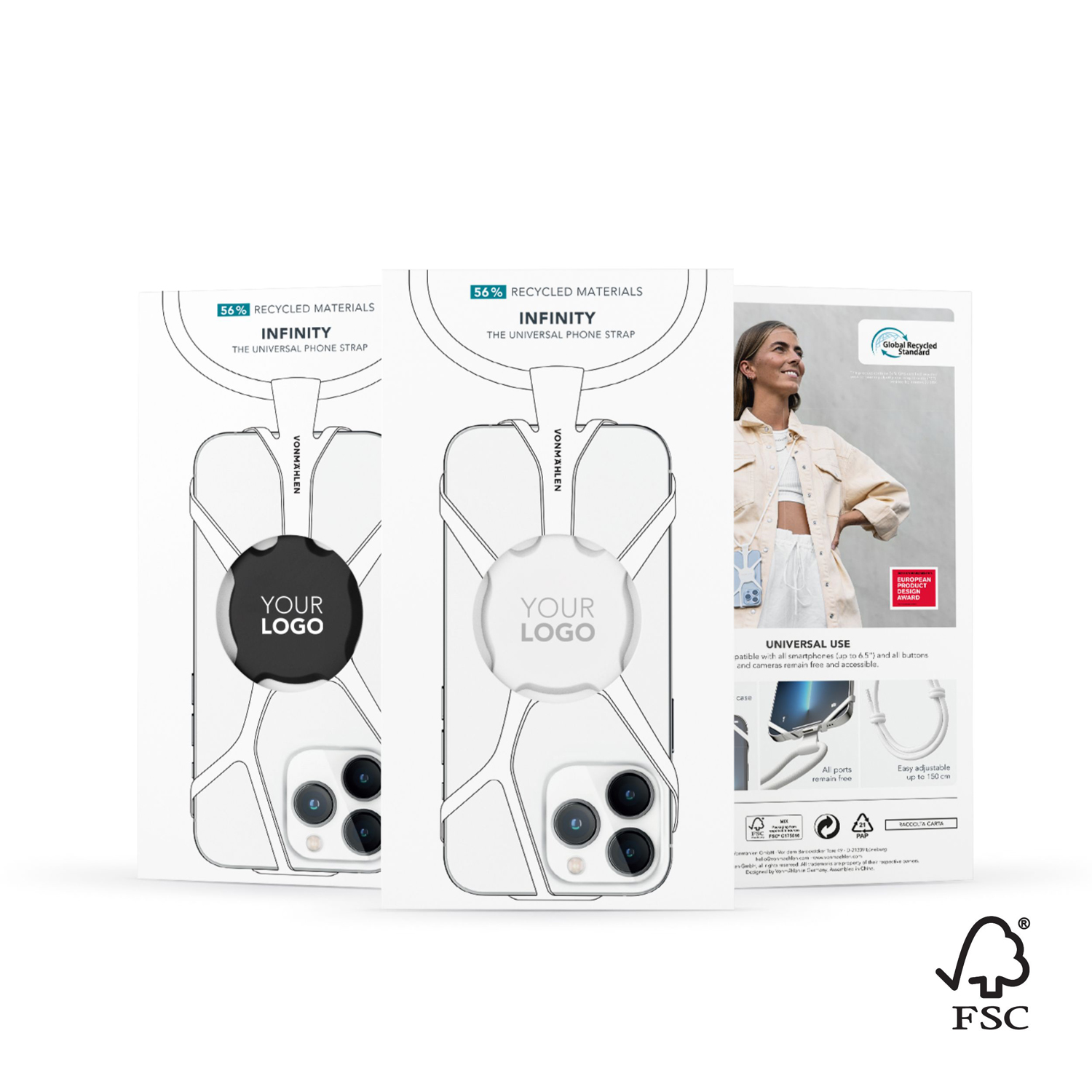 Ремешок-держатель для телефона Infinity, черный-10