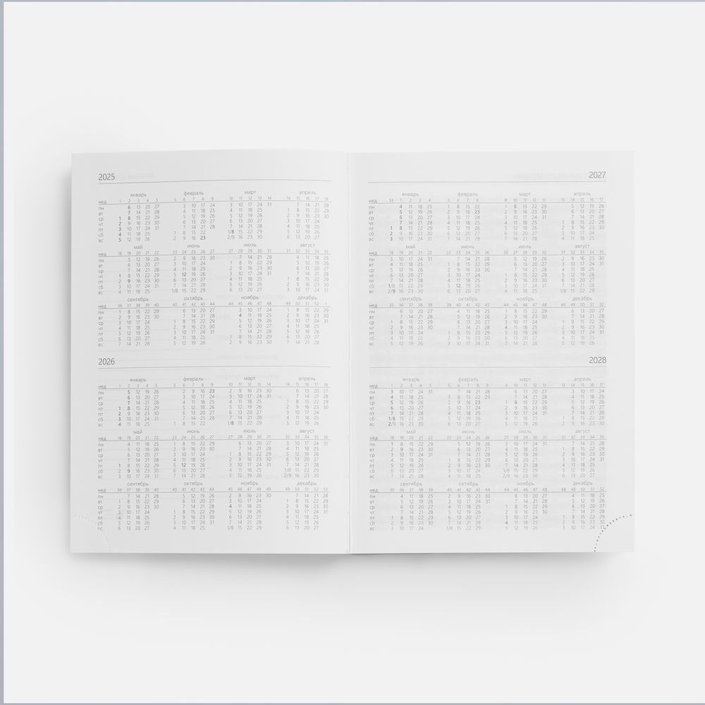 Ежедневник Nebraska, недатированный, красный-3