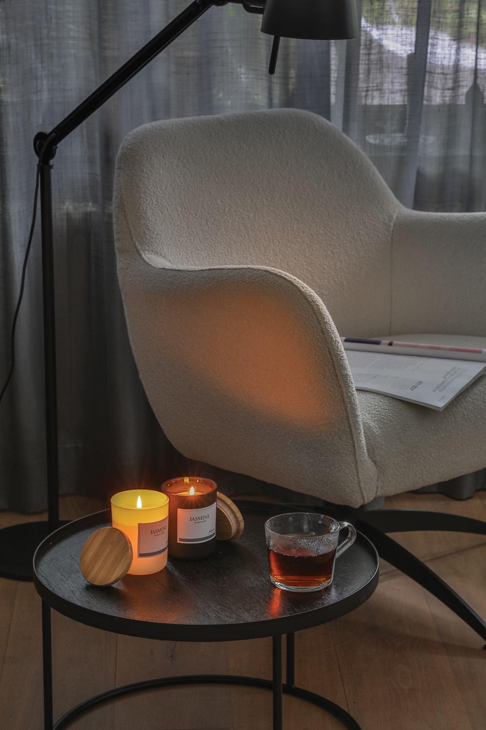 Ароматическая свеча Ukiyo с бамбуковой крышкой-9