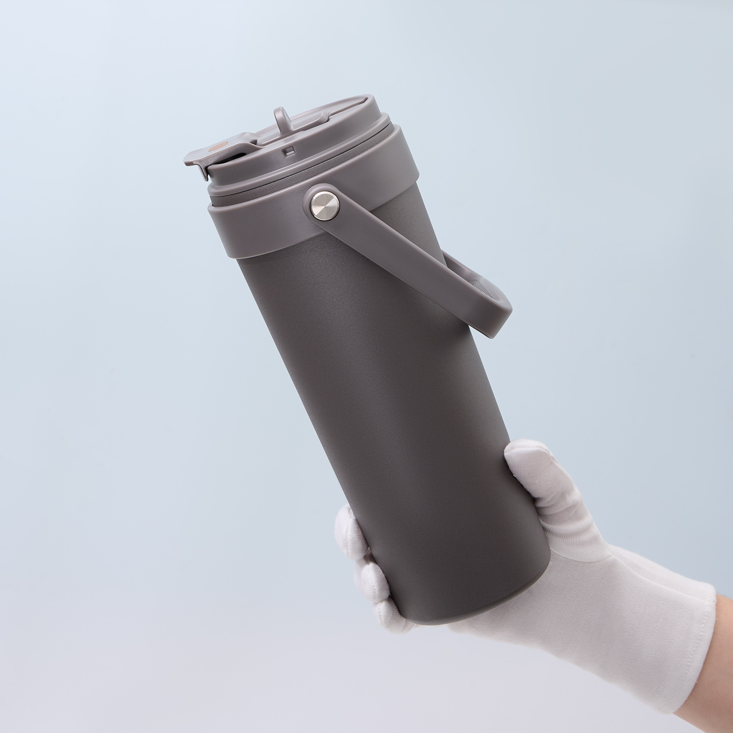 Термокружка вакуумная Соло (Solo), серая-7