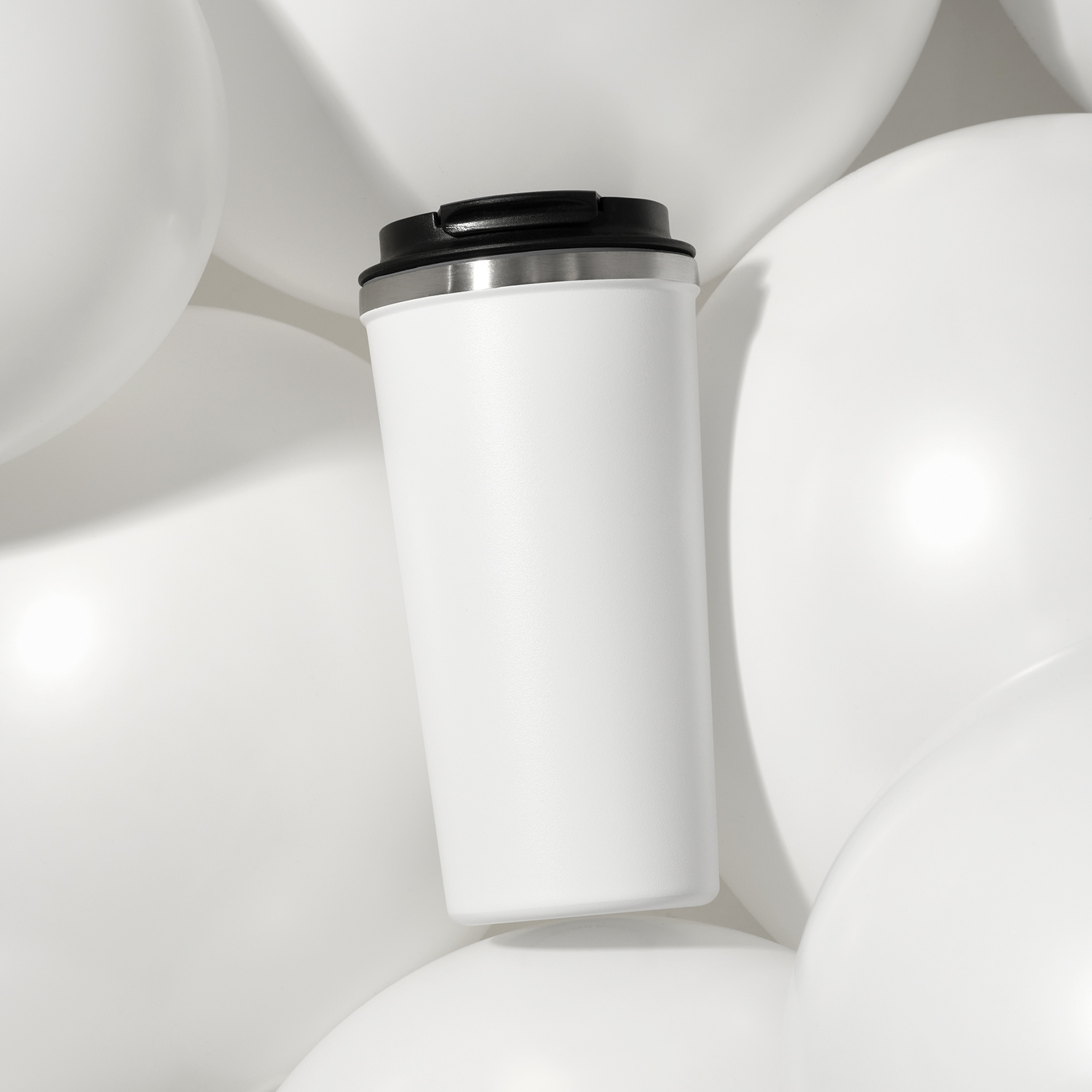 Термокружка вакуумная Palermo, белая, зернистое покрытие-8