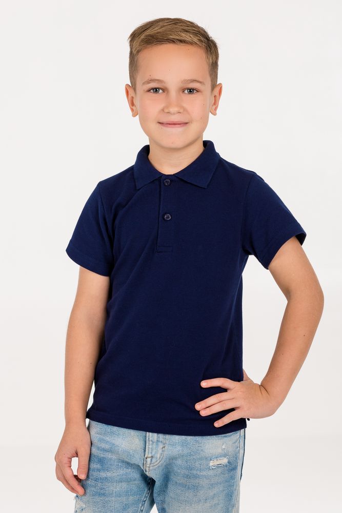 Рубашка поло детская Virma Kids, темно-синяя-2