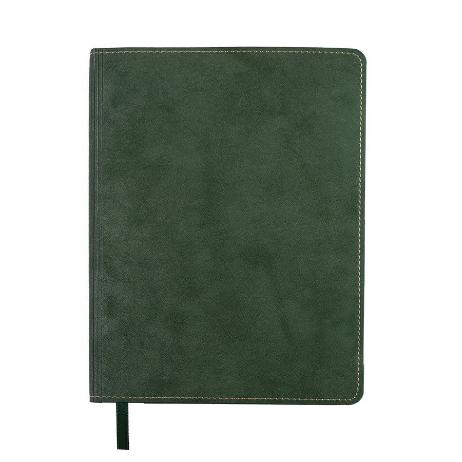 Ежедневник недатированный EMBER, т-зеленый, формат А5, блок в линейку, темно-зелёный-1