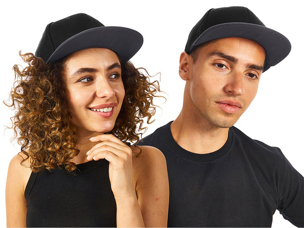 Бейсболка с прямым козырьком Los Angeles 2.0, черный/серый меланж-0