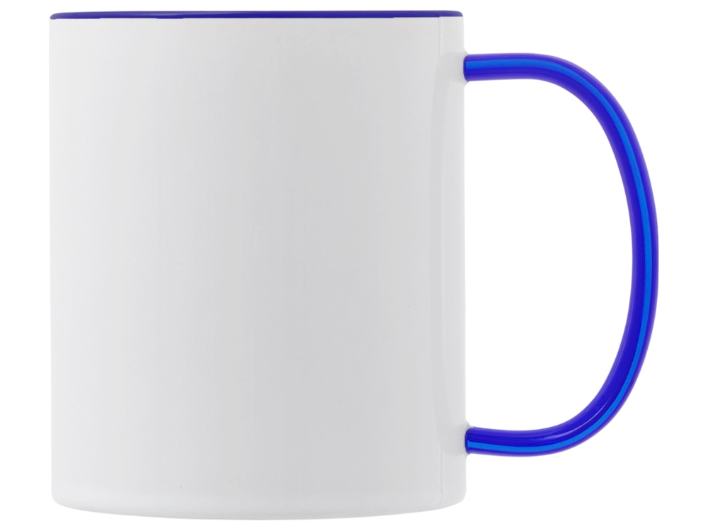 Керамическая кружка со стеклянной ручкой для сублимации Charm, синий-1