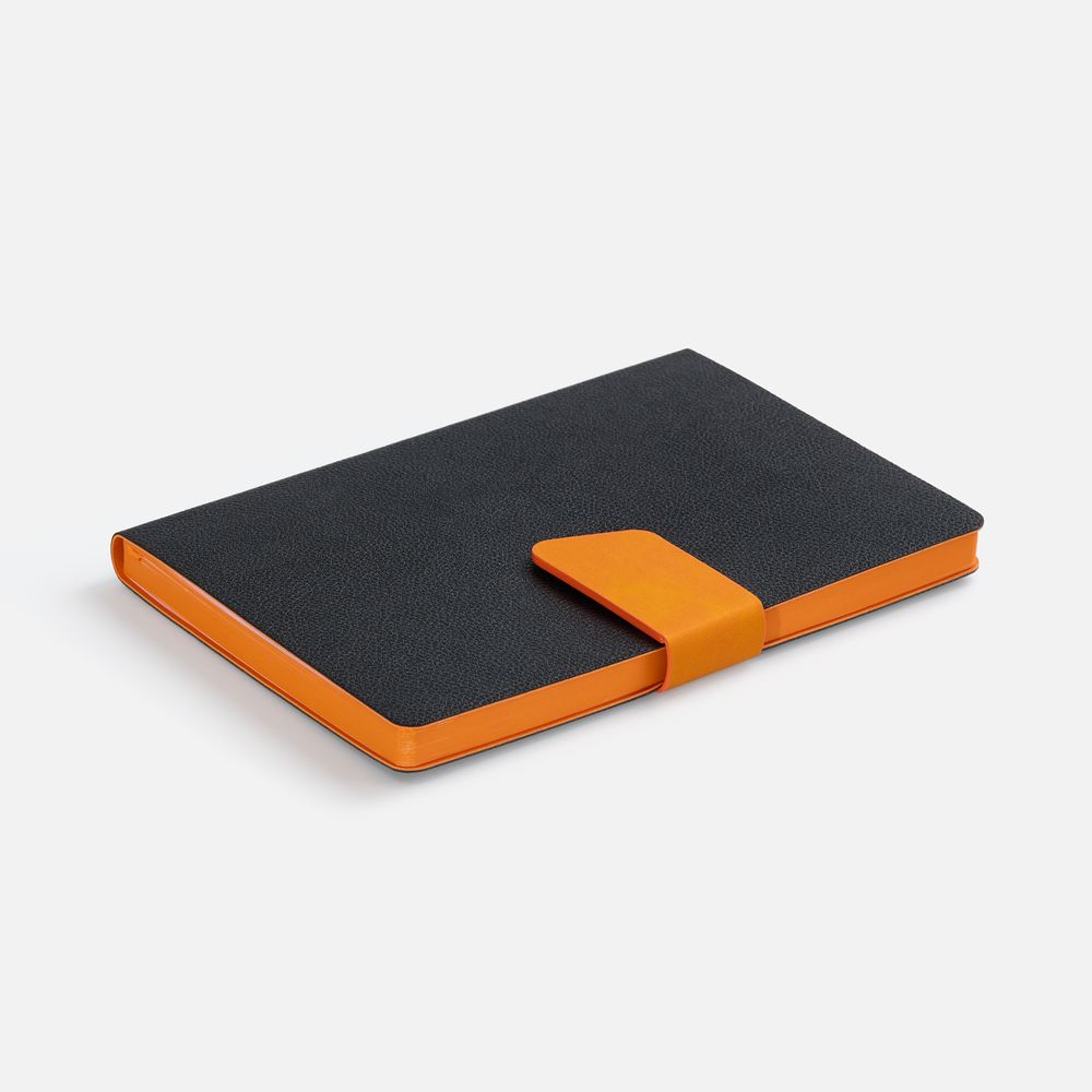 Ежедневник Boom, недатированный, черный с оранжевым-2