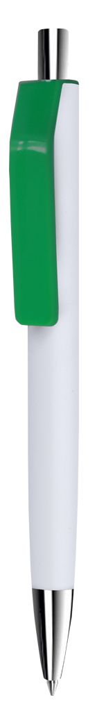 Ручка шариковая Shark (белая с зеленым)-0