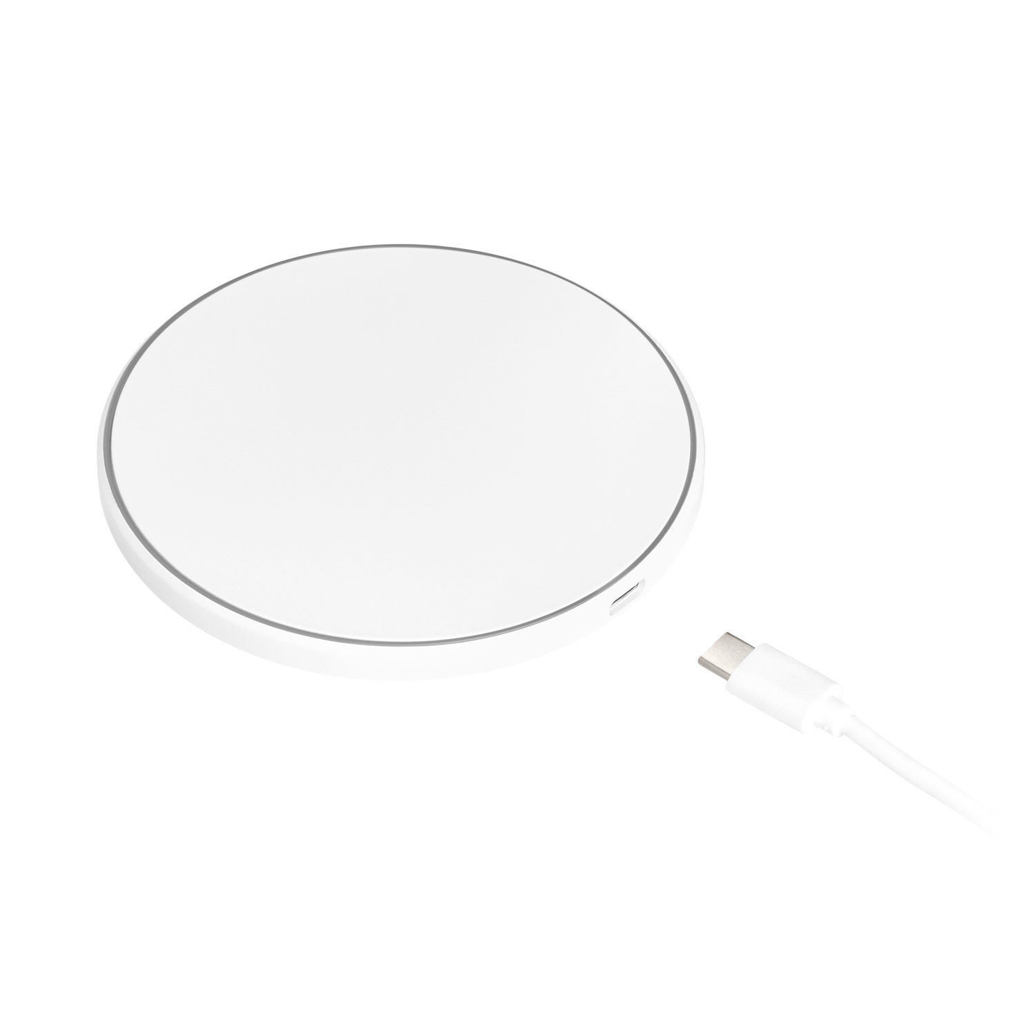 Беспроводное зарядное устройство с подсветкой 15W Auris, белое-5