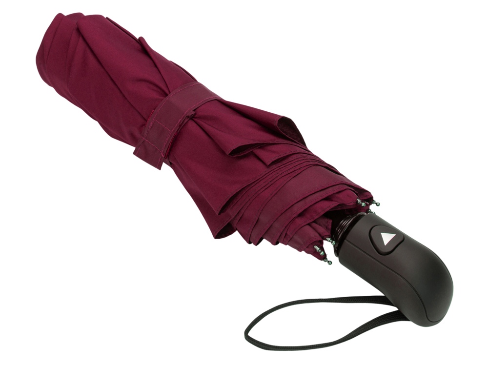 Зонт-полуавтомат Roof с куполом из переработанного пластика, бургунди 7421C-2