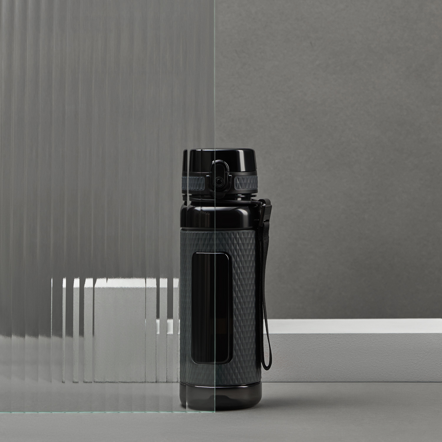 Бутылка для воды Вектор (Vector), черная-10