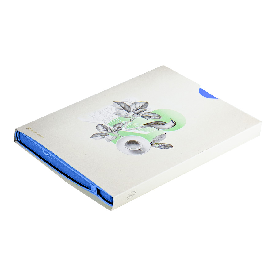 Бизнес-блокнот "RILY", формат А5,  синий ройал, блок в точку, синий ройал-4