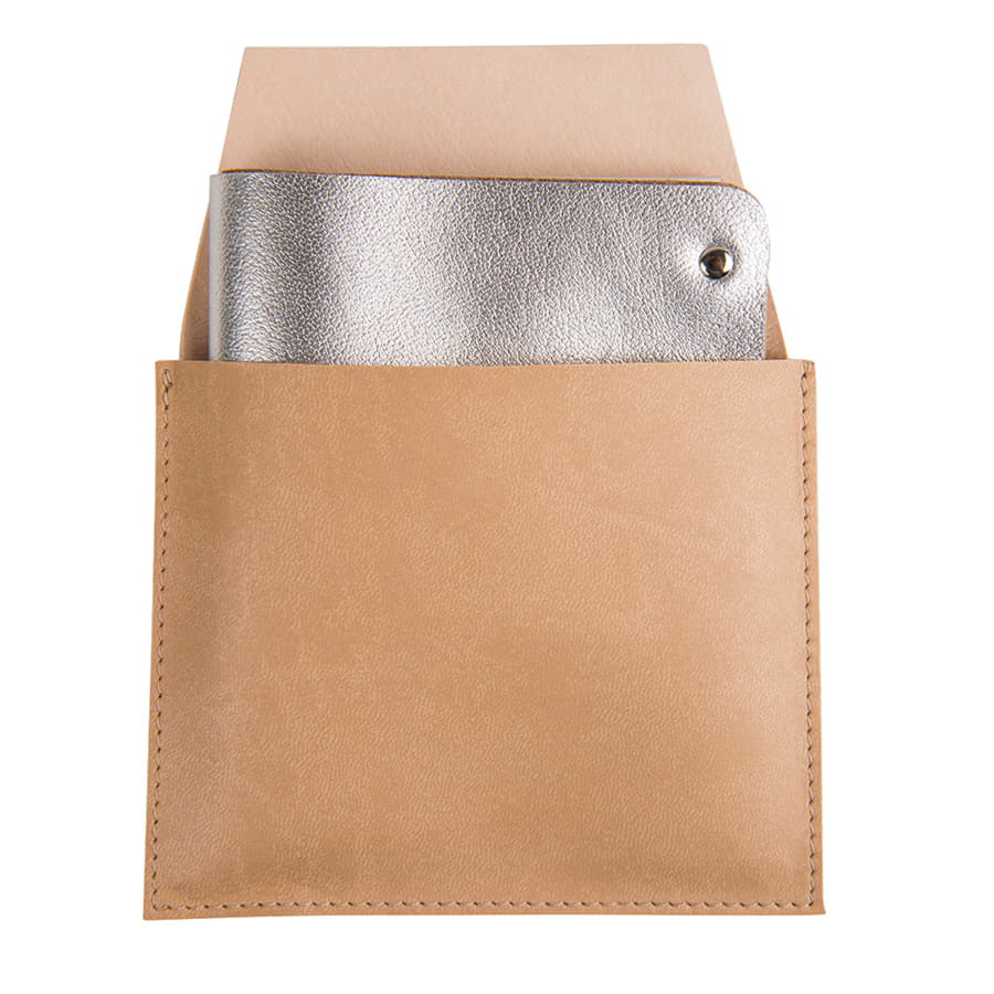 Портмоне кожаное  LOFT SILVER, серебристый-4