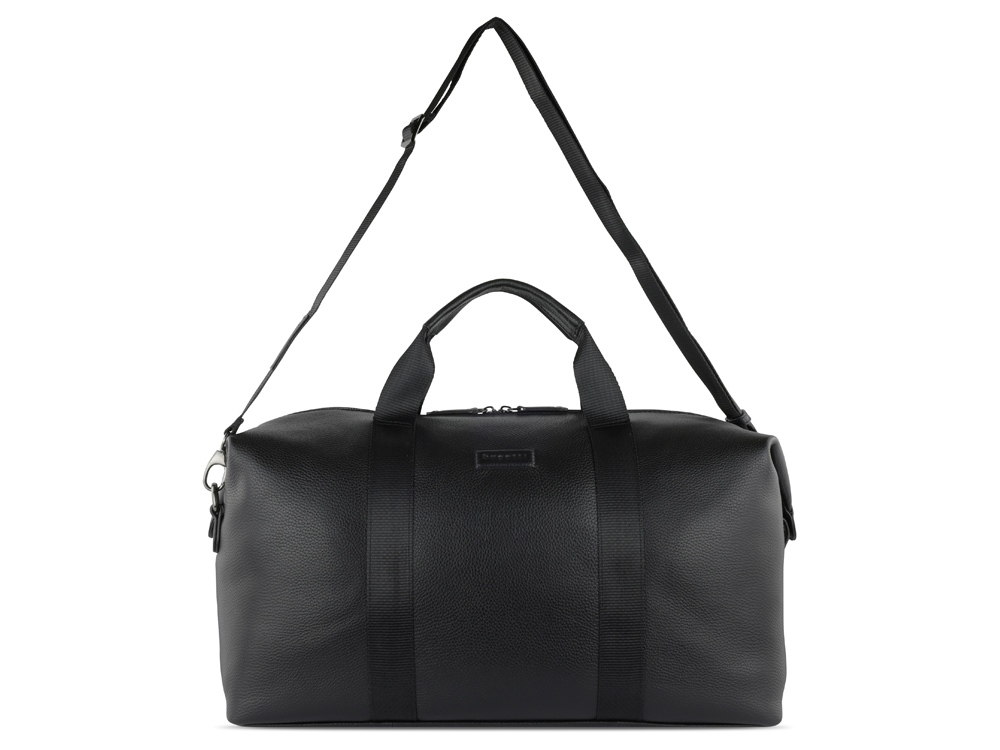 Сумка дорожная BUGATTI Elsa, чёрная, воловья кожа/полиэстер, 47х22х24 см-2