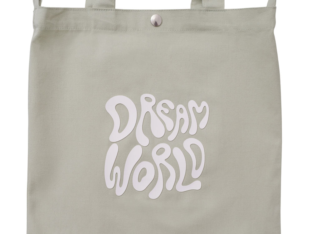 Сумка Helfer из хлопка на кнопке с регулирующейся лямкой, оливковый (3D термотрансфер)-1