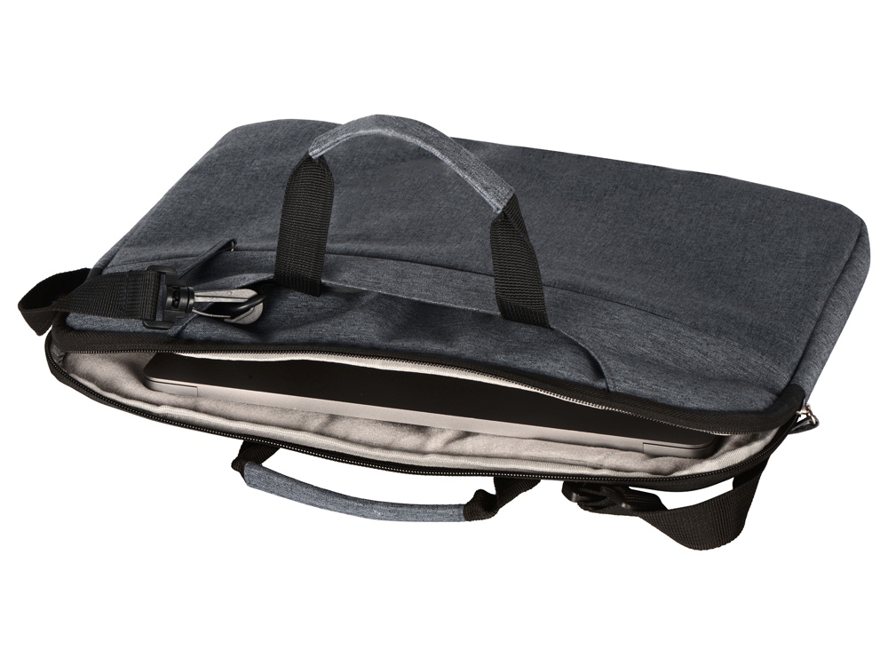 Сумка Plush c усиленной защитой ноутбука 15.6 '', серо-синий-4