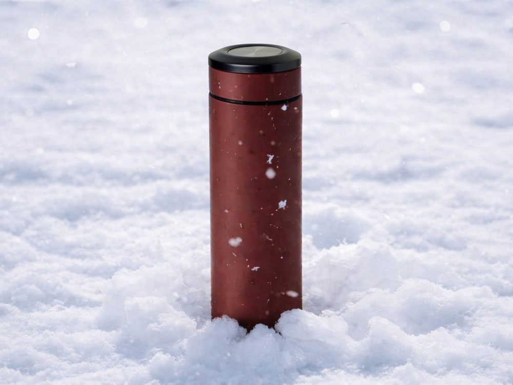 Термос Confident с покрытием soft-touch 420мл, бургунди-12