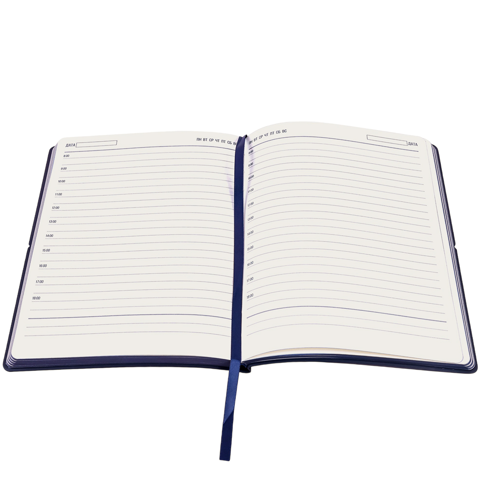 Ежедневник A5 недатированный Massimo в мягком переплёте, Темно-синий-3