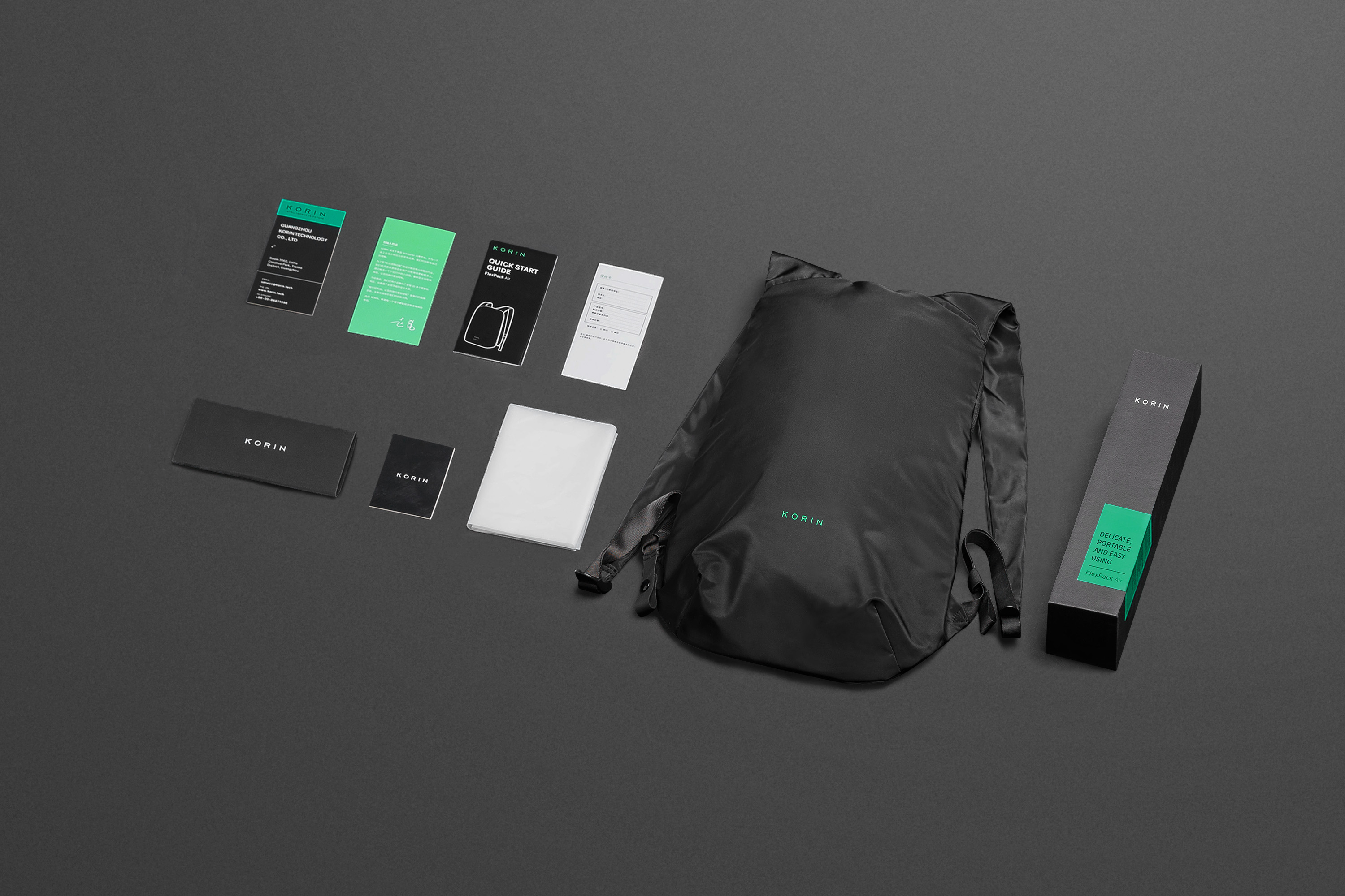 Рюкзак FlexPack Air 46х33х8 см, серый-13