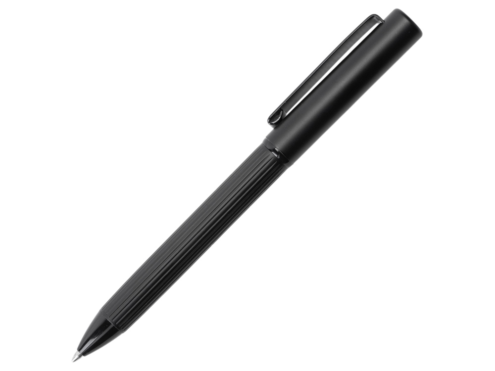 Набор блокнот в гибкой обложке А5 и металлическая шариковая ручка Nabokov, черный-10